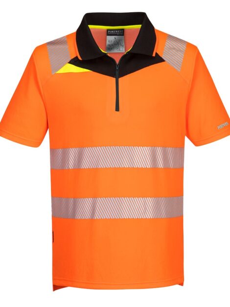 DX4 Hi-Vis Zip Polo Shirt
