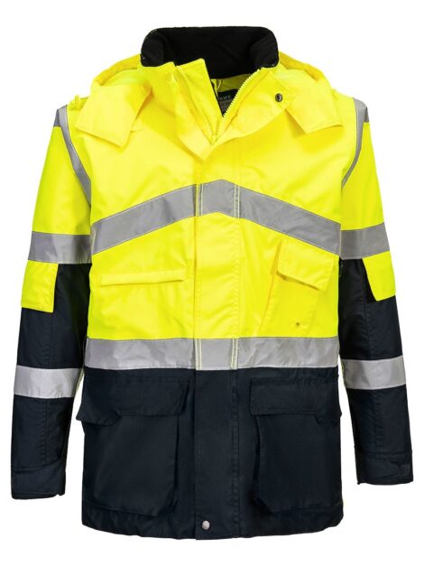 Hi-Vis Breathable Contrast Rain Jacket
