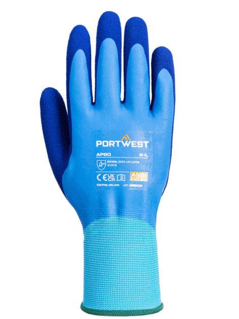 AP80 - Grip 13 Latex Foam Aqua Glove