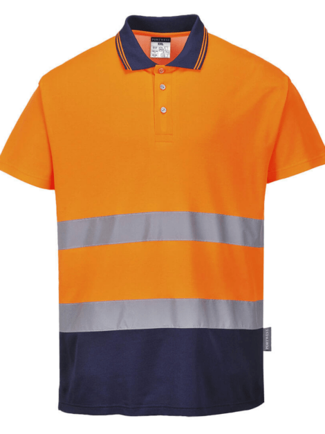 S174 - Hi-Vis Cotton Comfort Contrast Polo Shirt