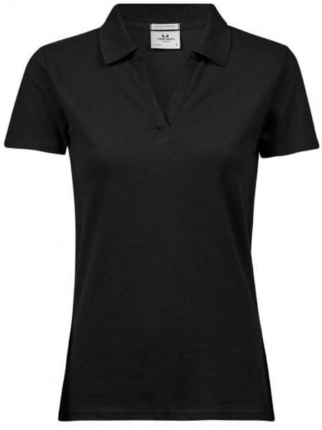 Women’s luxury stretch v-neck polo