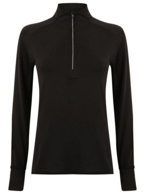 Women's long-sleeved ¼ zip top