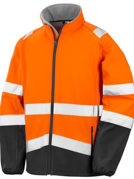 Printable safety softshell jacket
