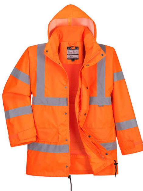 RT63 - Hi-Vis Breathable Interactive Rain Traffic Jacket