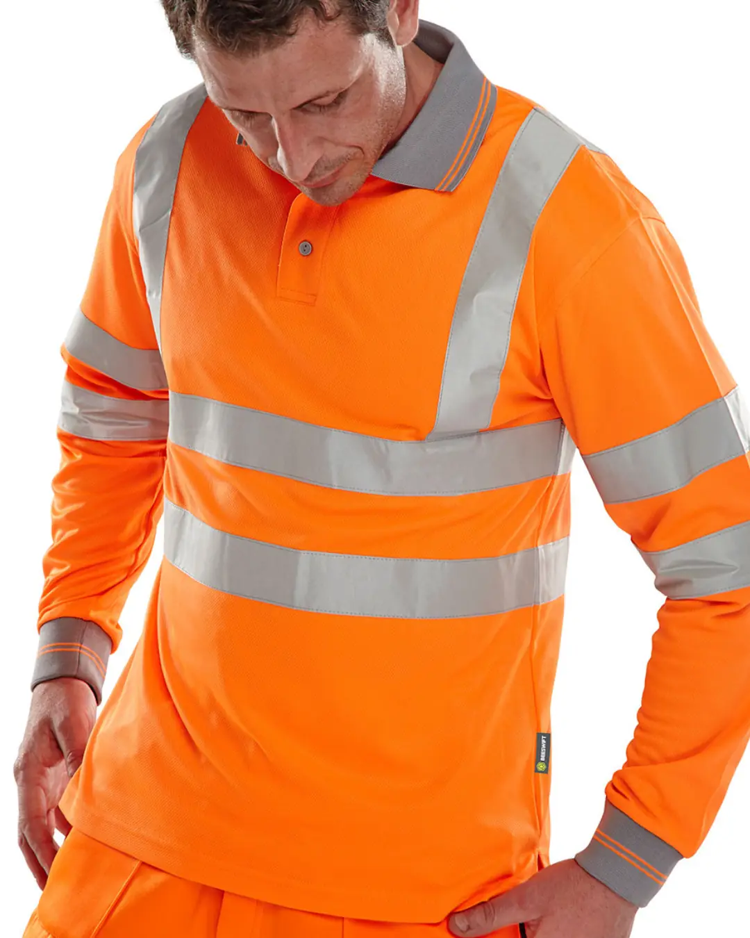 Beeswift Long Sleeve Hi-vis Polo Shirt