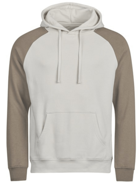 UNLABELED two-tone hooded sweatshirt