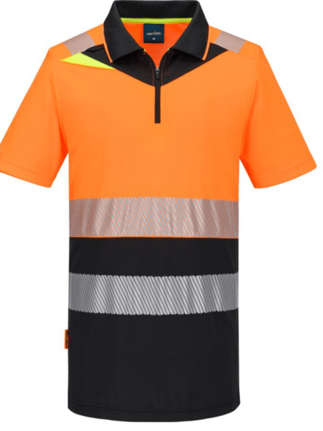 DX435 - DX4 Hi-Vis Zip Class 1 Polo Shirt S/S