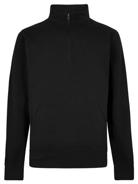Regular fit 1/4-zip piqué sweatshirt