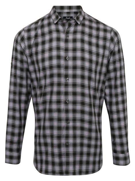 Mulligan check cotton long sleeve shirt