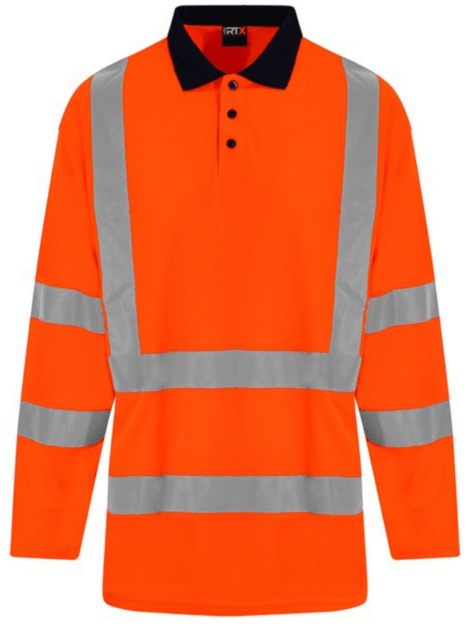 High visibility long sleeve polo