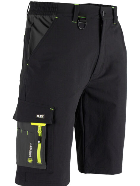Beeswift Flex Workwear Shorts Black/grey