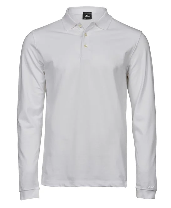 Tee Jays Luxury Stretch Long Sleeve Polo - Image 4